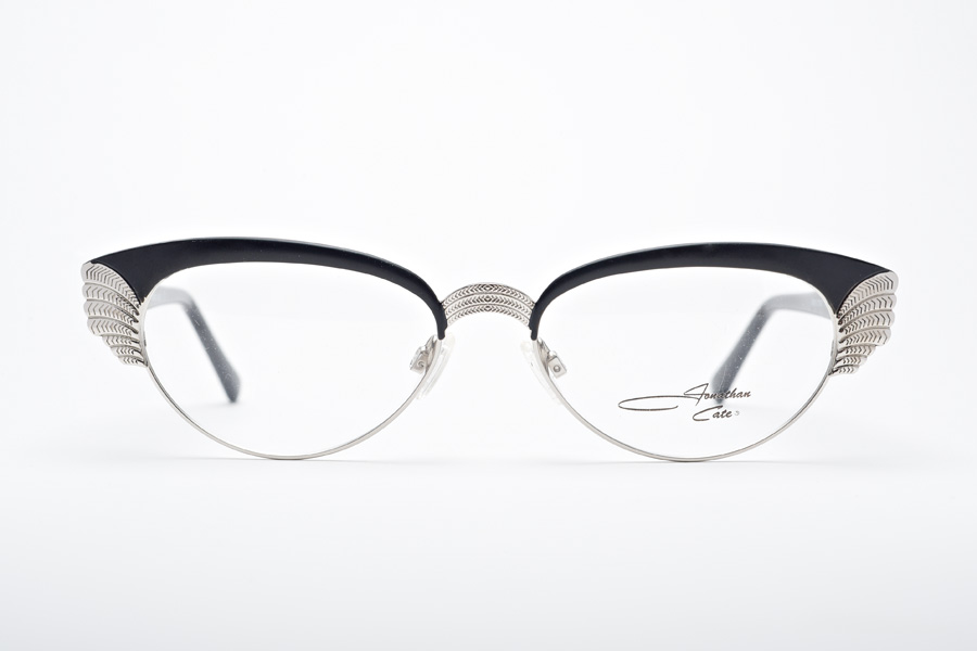 Mid-Century Cat-Eye Silver Eye Glasses - Ruby Lane